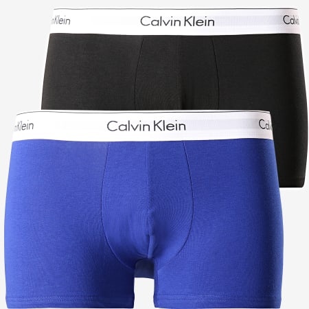 Calvin Klein - Lot De 2 Boxers Modern Cotton NB1086A Noir Bleu Roi Blanc
