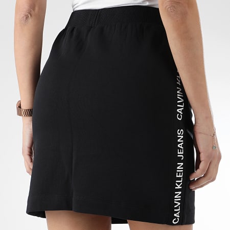 Calvin Klein - Jupe Femme Avec Bandes Side Logo 0378 Noir
