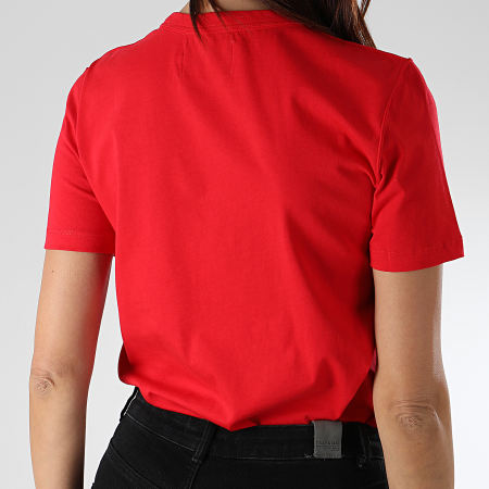 Calvin Klein - Tee Shirt Femme Monogram Embroidery 0581 Rouge