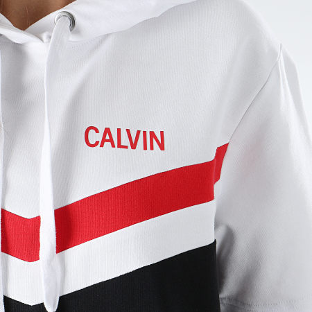 Calvin Klein - Robe Capuche Femme Cheerleader 1352 Noir Blanc Rouge