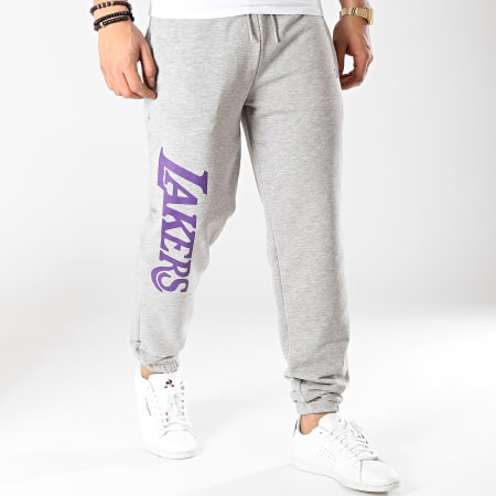 New Era - Pantalon Jogging Wordmark Los Angeles Lakers 11904438 Gris Chiné
