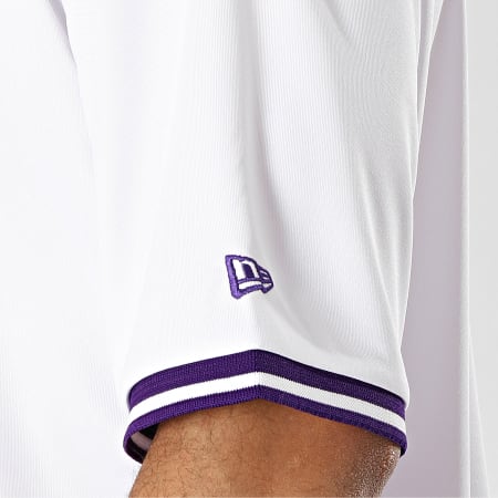 New Era - Tee Shirt Tipping Wordmark Los Angeles Lakers 11904440 Blanc