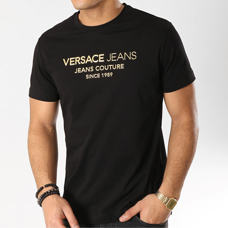 Versace Jeans Couture - Tee Shirt Foil 16 B3GTB73E-36598 Noir Doré