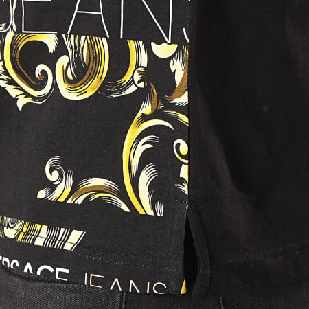 Versace Jeans Couture - Polo Manches Courtes Contrast B3GTA7P9-36610 Noir Renaissance
