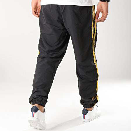Adidas Originals - Pantalon Jogging Bandes Brodées 3 Stripes DV3142 Noir Jaune