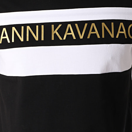 Gianni Kavanagh - Tee Shirt Oversize Gold Asymetric Noir Doré
