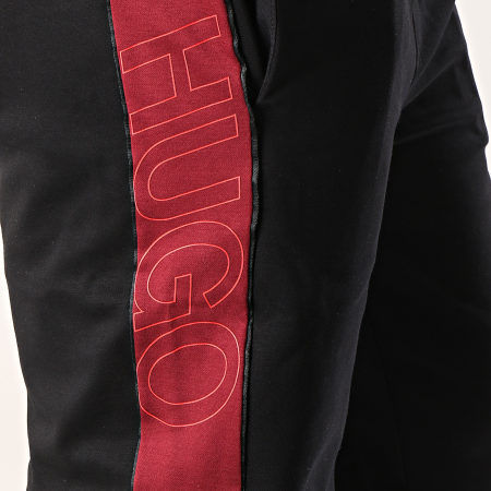 HUGO - Pantalon Jogging Devry 50405920 Noir Boreaux Rouge
