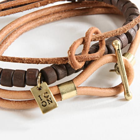 Icon Brand - Lot De 3 Bracelets Reconnaissance Combo Marron Camel