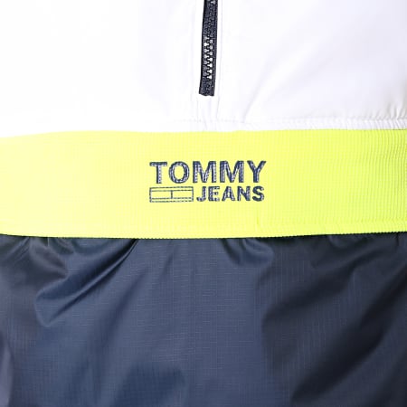 Tommy Hilfiger - Veste Outdoor Color Block Popover 5429 Bleu Marine Blanc Jaune Fluo