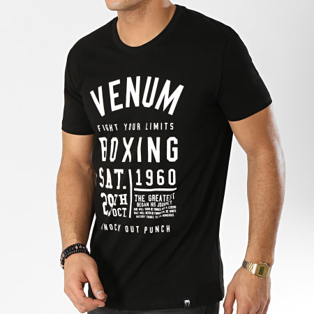 Venum - Tee Shirt Knock Out 03664 Noir Blanc