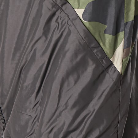 Adidas Originals - Coupe-vent Avec Bandes DV2049 Gris Anthracite Vert Kaki Camouflage
