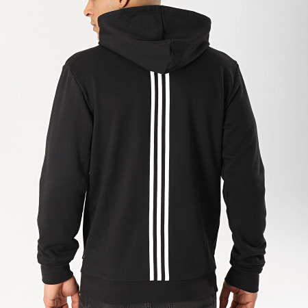 Adidas Sportswear - Sweat Zippé Capuche Avec Bandes Manchester United DP2323 Noir Gris Anthracite