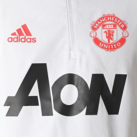 Adidas Sportswear - Sweat Col Zippé Manchester United Warm Top DP6830 Gris