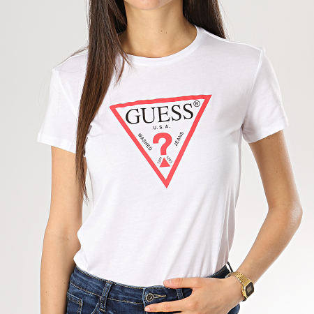 Guess - Tee Shirt Femme W92I82-K7WA0 Blanc