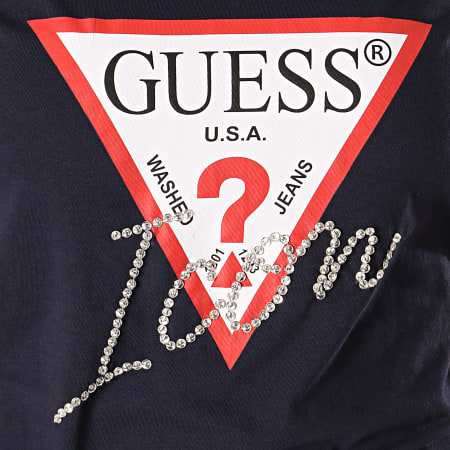 Guess - Tee Shirt Femme W92I59-K75R0 Bleu Marine