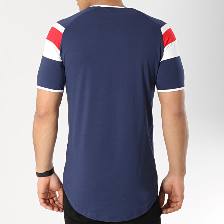 Terance Kole - Tee Shirt Oversize 98216-4 Bleu Marine Blanc Rouge