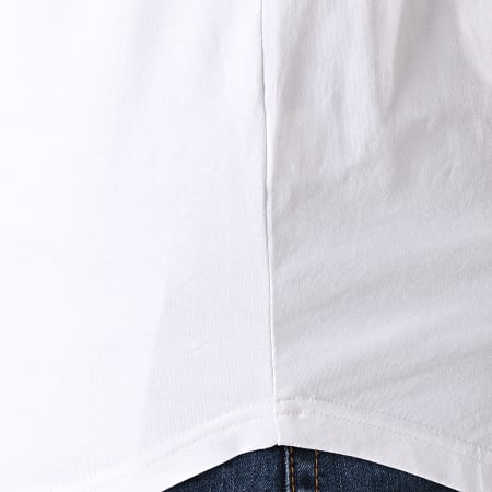 Terance Kole - Tee Shirt Oversize 98216-1 Blanc Bleu Marine