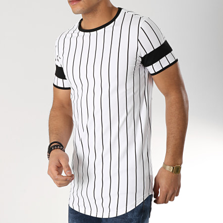 Terance Kole - Tee Shirt Oversize 98207-1 Blanc Noir