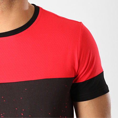 Terance Kole - Tee Shirt Oversize 98208-2 Rouge Noir