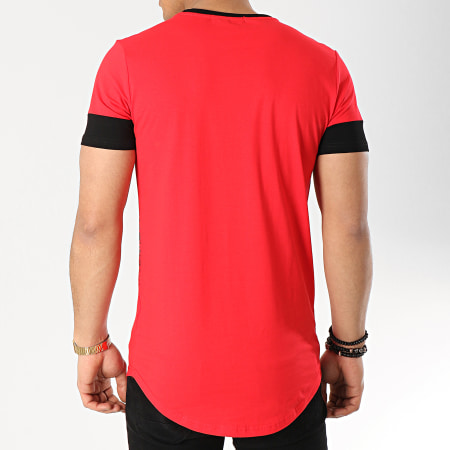 Terance Kole - Tee Shirt Oversize 98208-2 Rouge Noir