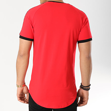 Terance Kole - Tee Shirt Oversize Avec Bandes 98218-3 Rouge