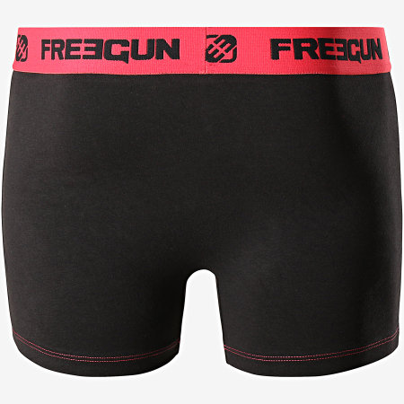 Freegun - Lot De 2 Boxers Duo Noir Rouge