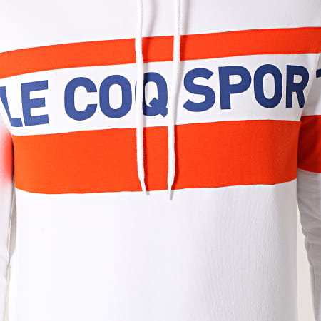 Le Coq Sportif - Sweat Capuche N2 1911309 Blanc Orange