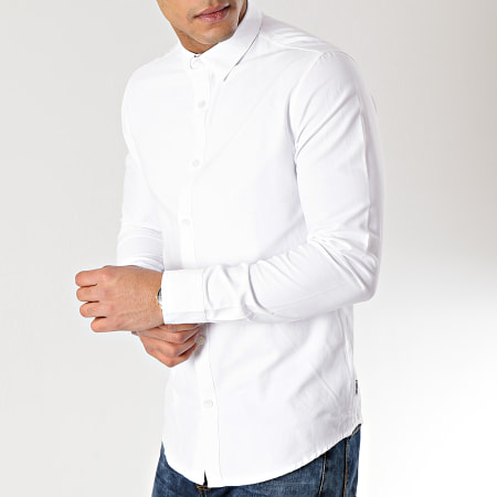 Only And Sons - Chemise Manches Longues Travis Blanc