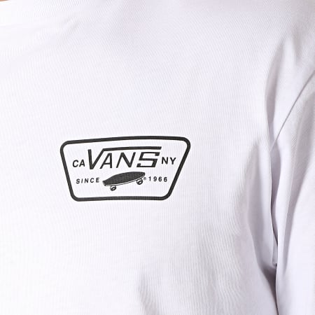 Vans - Tee Shirt Manches Longues Full Patch Blanc Noir