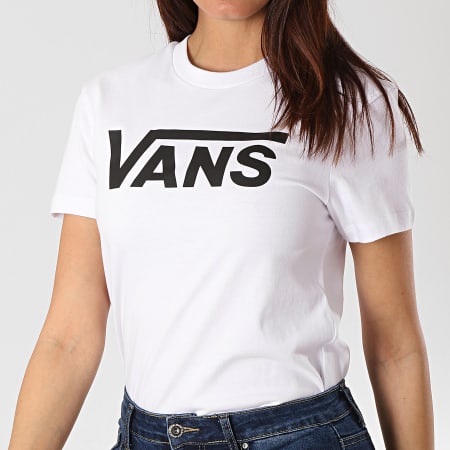 Vans - Tee Shirt Femme Flying A3UP4 Blanc Noir