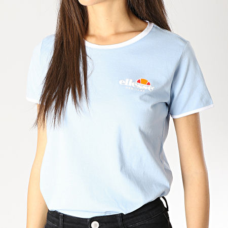 Ellesse - Tee Shirt Femme Uni 1074N Bleu Clair