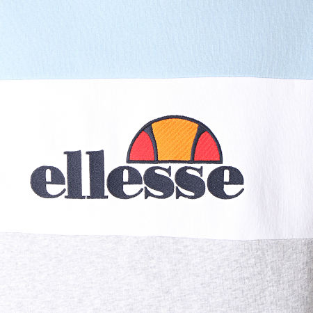 Ellesse - Sweat Crewneck 1032N Gris Chiné Blanc Bleu Clair