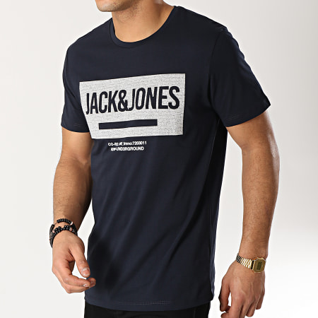 Jack And Jones - Tee Shirt Daxis Bleu Marine