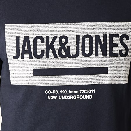 Jack And Jones - Tee Shirt Daxis Bleu Marine