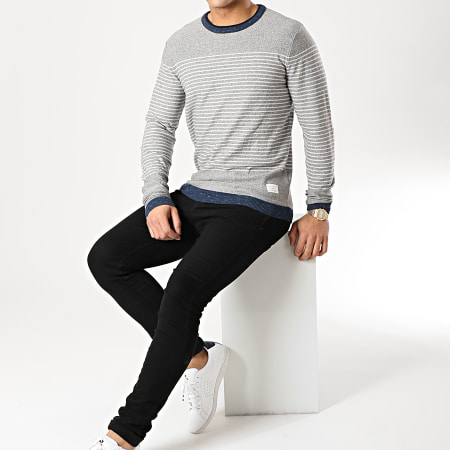 Jack And Jones - Pull Gas Gris Chiné