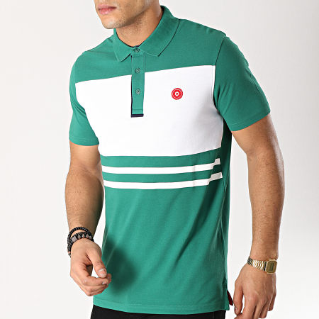 Jack And Jones - Polo Manches Courtes Stan Vert Blanc