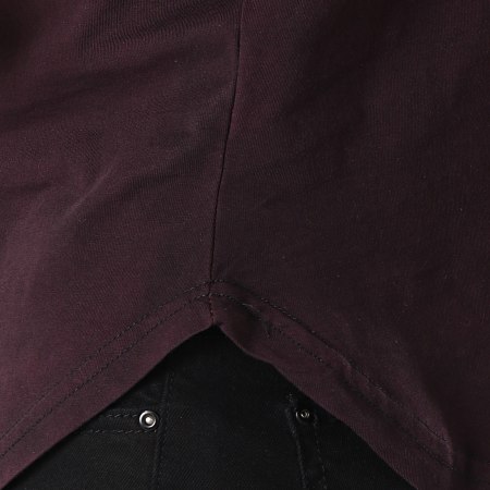 LBO - Tee Shirt Capuche Oversize Dégradé 597 Bordeaux Noir