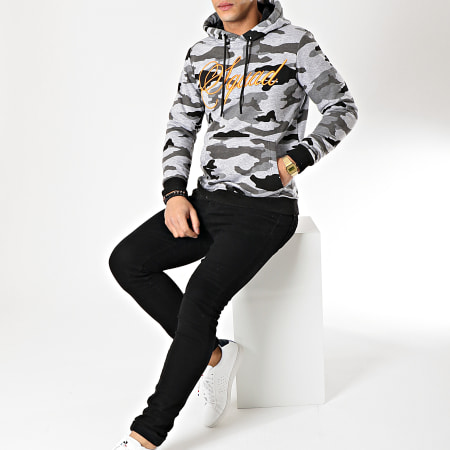 Uniplay - Sweat Capuche Camouflage SSU06 Gris Chiné