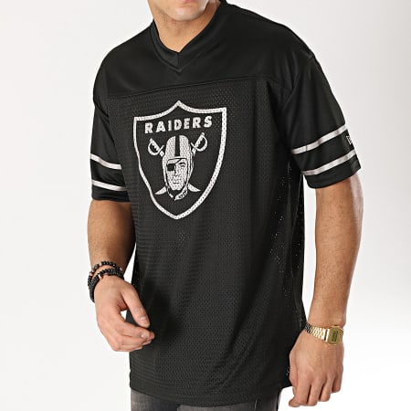 New Era - Tee Shirt De Sport Team Logo Oakland Raiders 11859991 Noir Argenté 