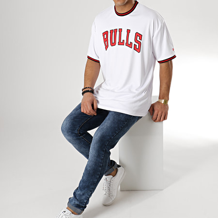 New Era - Tee Shirt Tipping Wordmark Chicago Bulls 11860066 Blanc