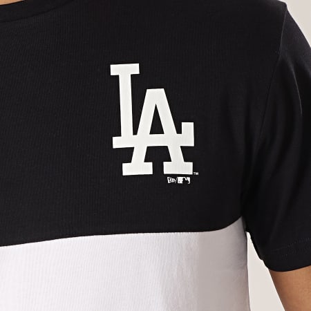 New Era - Tee Shirt Color Block Los Angeles Dodgers 11860155 Blanc Noir