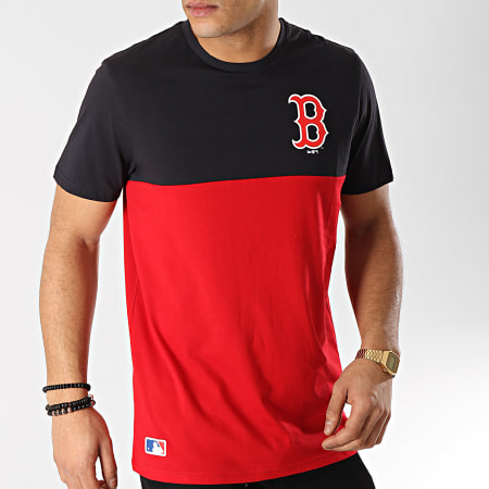 New Era - Tee Shirt Color Block Boston Red Sox 11860156 Rouge Bleu Marine