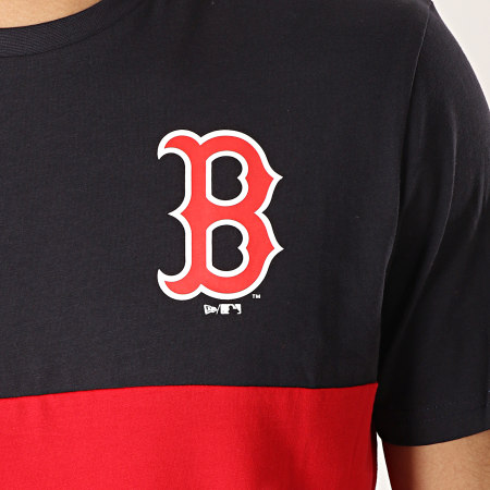 New Era - Tee Shirt Color Block Boston Red Sox 11860156 Rouge Bleu Marine