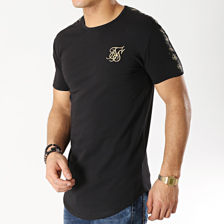 SikSilk - Tee Shirt Oversize 13561 Noir Doré