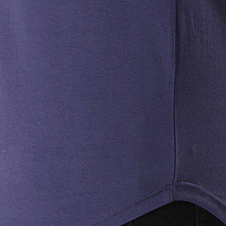 SikSilk - Tee Shirt Oversize Manches Longues 14336 Bordeaux Bleu Marine Ecru Doré