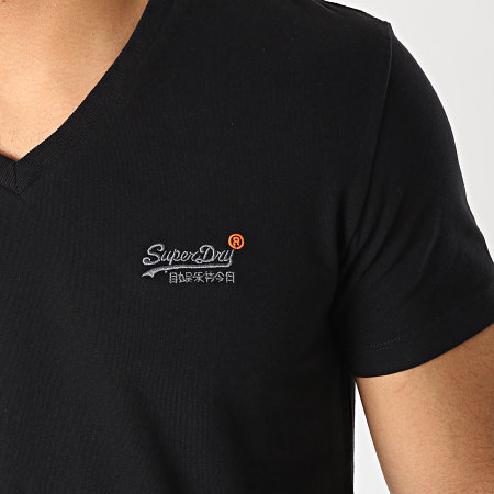 Superdry - Tee Shirt Orange Label Vintage Noir