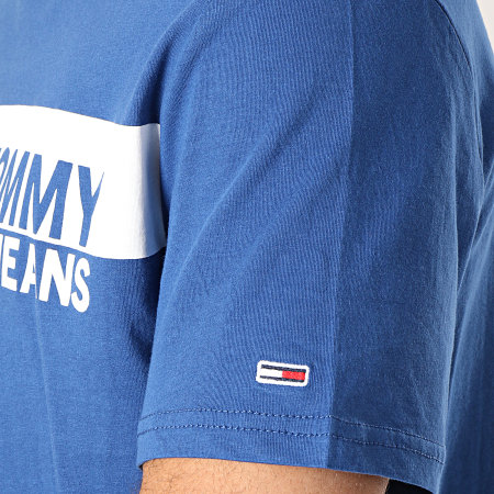 Tommy Hilfiger - Tee Shirt Box Logo 6089 Bleu Ciel