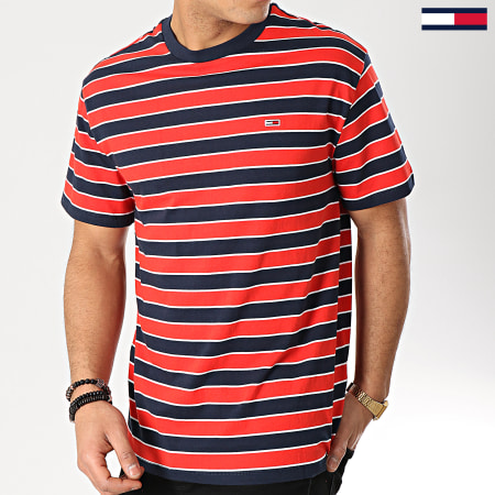 Tommy Hilfiger - Tee Shirt Bold Stripe 6066 Rouge Bleu Marine