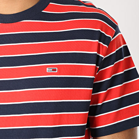 Tommy Hilfiger - Tee Shirt Bold Stripe 6066 Rouge Bleu Marine