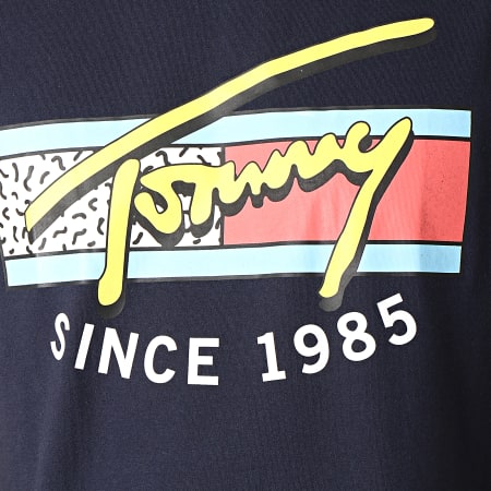 Tommy Hilfiger - Tee Shirt Neon Script 6098 Bleu Marine